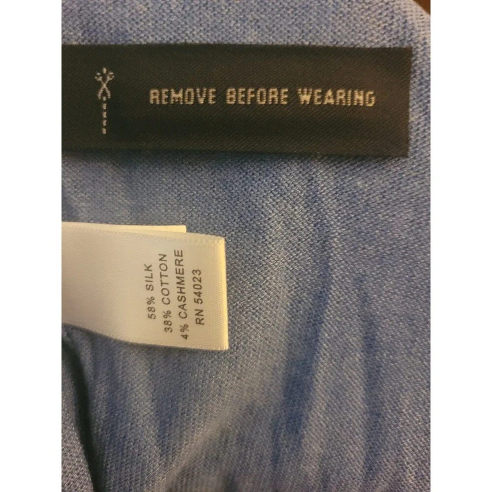 NWT Banana Republic Men’s Luxury Shirt Cashmere Silk Cotton Sweater XL - Blue